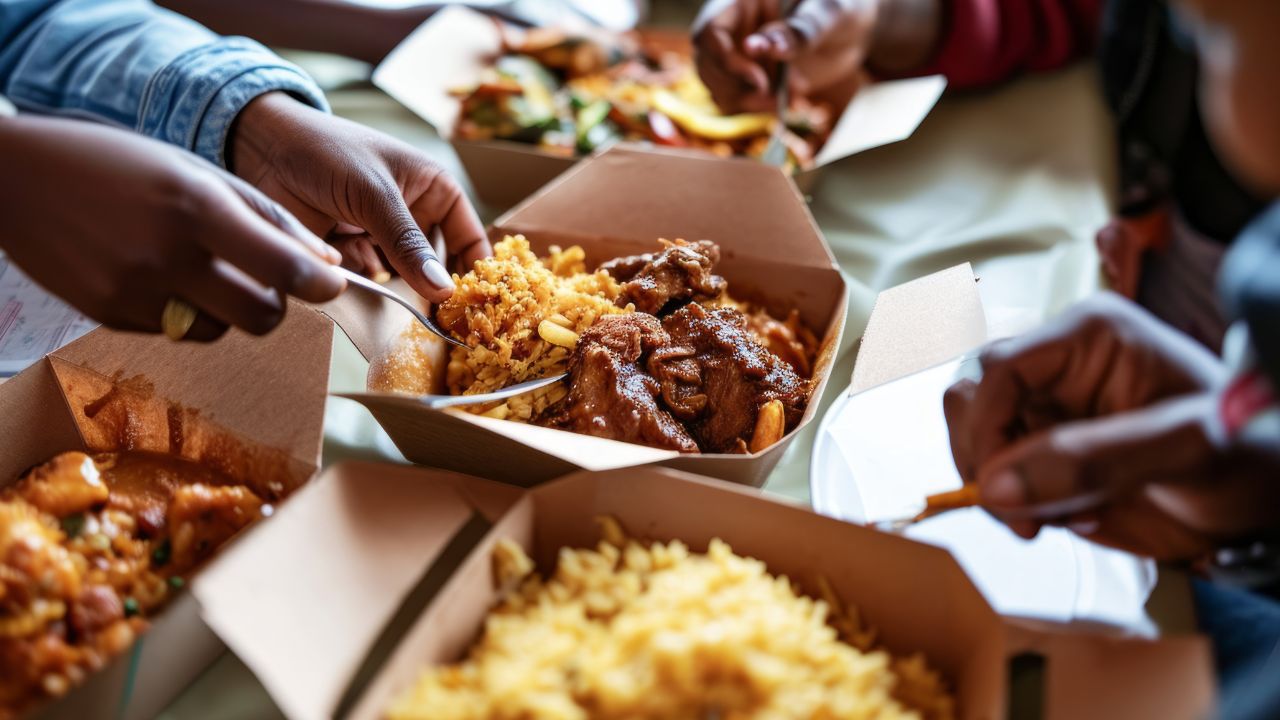 Providing cooked meals to the homeless near Mbezi Louis