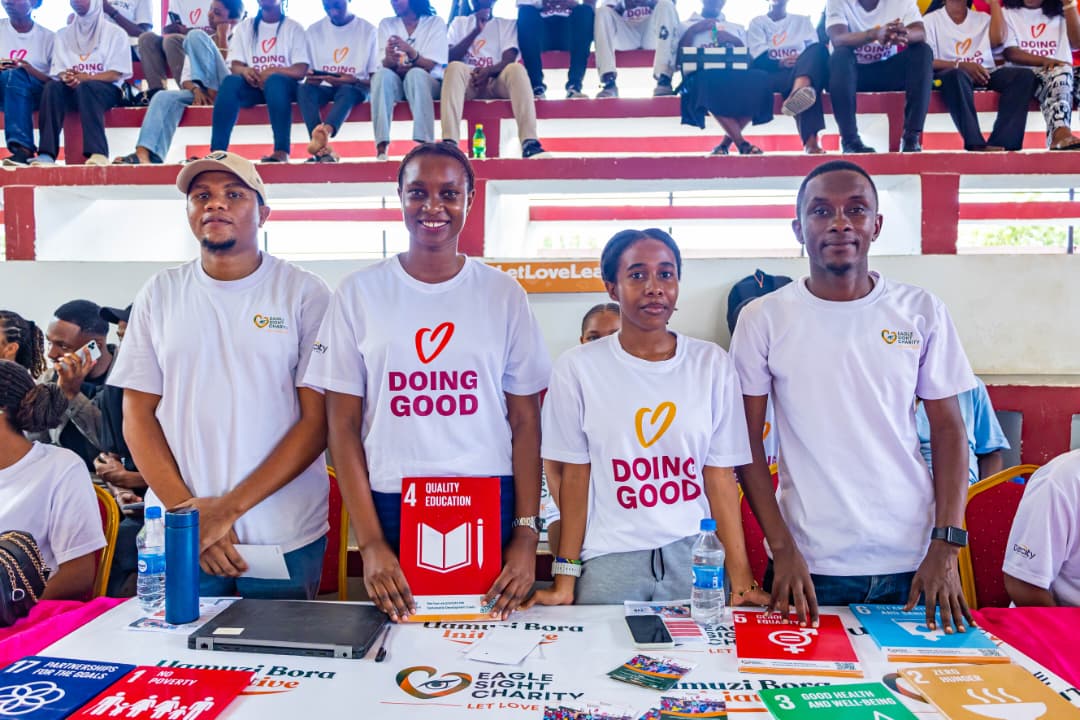 Eagle Sight Charity team at the ESC table during Good Deeds Day 2026 at Don Bosco Oysterbay